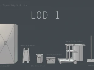 pbr janitor asset pack 1 3D Model