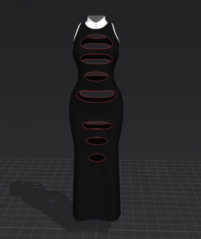 dressy for women 3D Model .c4d .max .obj .3ds .fbx .stl .blend