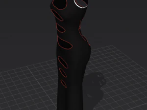 女性のためのドレッシーな 3Dモデル