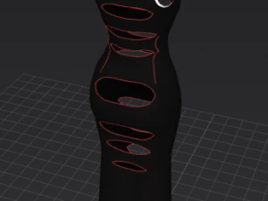 女性のためのドレッシーな 3Dモデル