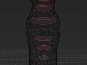 女性のためのドレッシーな 3Dモデル