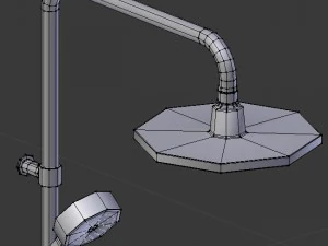 shower mixer and cabin 3D Model
