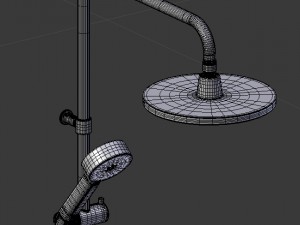 shower mixer and cabin Modelo 3D
