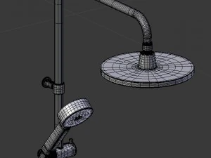 shower mixer and cabin 3D Model
