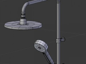 shower mixer and cabin Modelo 3D