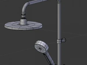 shower mixer and cabin 3D Model