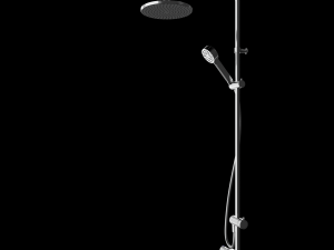 shower mixer and cabin Modelo 3D