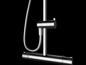 shower mixer and cabin Modelo 3D