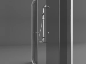 miscelatore e cabina doccia Modello 3D