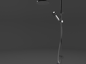 shower mixer and cabin Modelo 3D