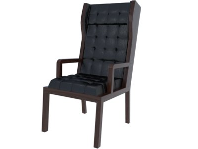 wingback chair Modelo 3D .c4d .max .obj .3ds .fbx .stl .blend 