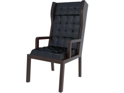 wingback chair 3D Model .c4d .max .obj .3ds .fbx .stl .blend 