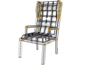 wingback chair Modelo 3D
