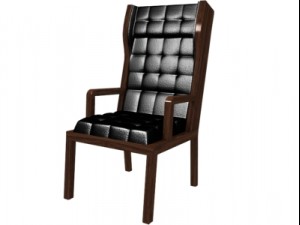 wingback chair Modelo 3D