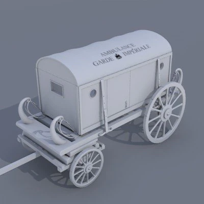 carruagem de ambul&acirc;ncia Modelo 3D .c4d .max .obj .3ds .fbx .stl .blend 
