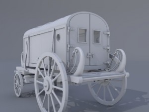 ambulance carriage Model 3D