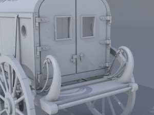 ambulance carriage Model 3D
