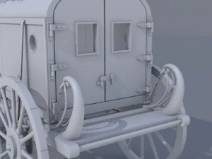 carruagem de ambul&acirc;ncia Modelo 3D