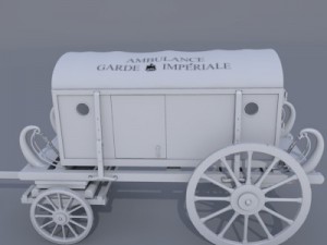 ambulance carriage Model 3D