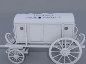 carruagem de ambul&acirc;ncia Modelo 3D