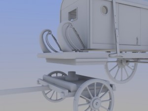 ambulance carriage Model 3D