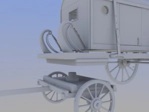 carruagem de ambul&acirc;ncia Modelo 3D