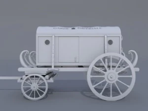 carruagem de ambul&acirc;ncia Modelo 3D