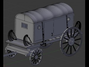 ambulance carriage Model 3D