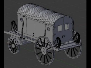 carruagem de ambul&acirc;ncia Modelo 3D