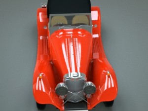 retro car jaguar ss 100 3D मॉडल