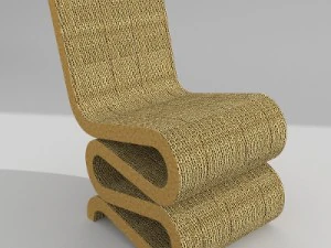 kursi goyang Model 3D