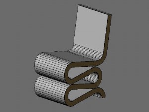 wiggle chair 3D मॉडल