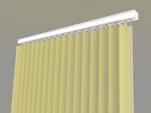 wand operated vertical blind Modèle 3D