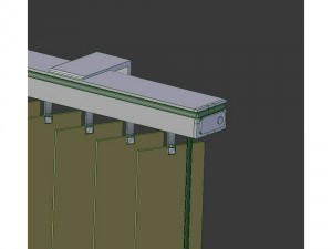 wand operated vertical blind Modèle 3D