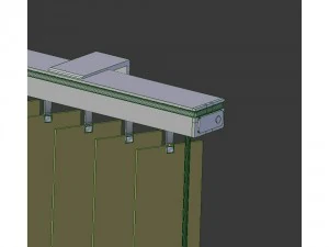 wand operated vertical blind 3D Model