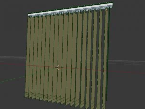 wand operated vertical blind 3D Model