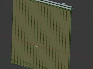 wand operated vertical blind 3D Model