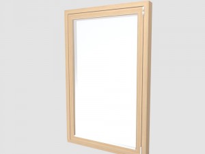 wood frame windows 3D मॉडल