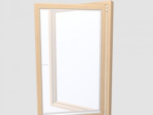 wood frame windows 3D मॉडल
