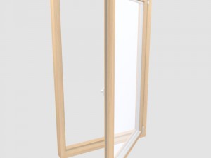 wood frame windows 3D मॉडल