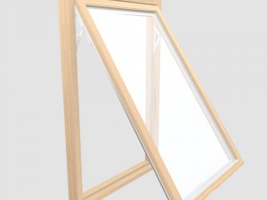 wood frame windows 3D मॉडल