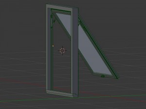 wood frame windows 3D मॉडल