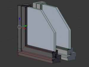 wood frame windows 3D मॉडल