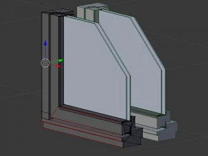 wood frame windows 3D Model