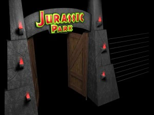 jurassic park - gate 3D Model