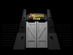jurassic park - gate 3D Model