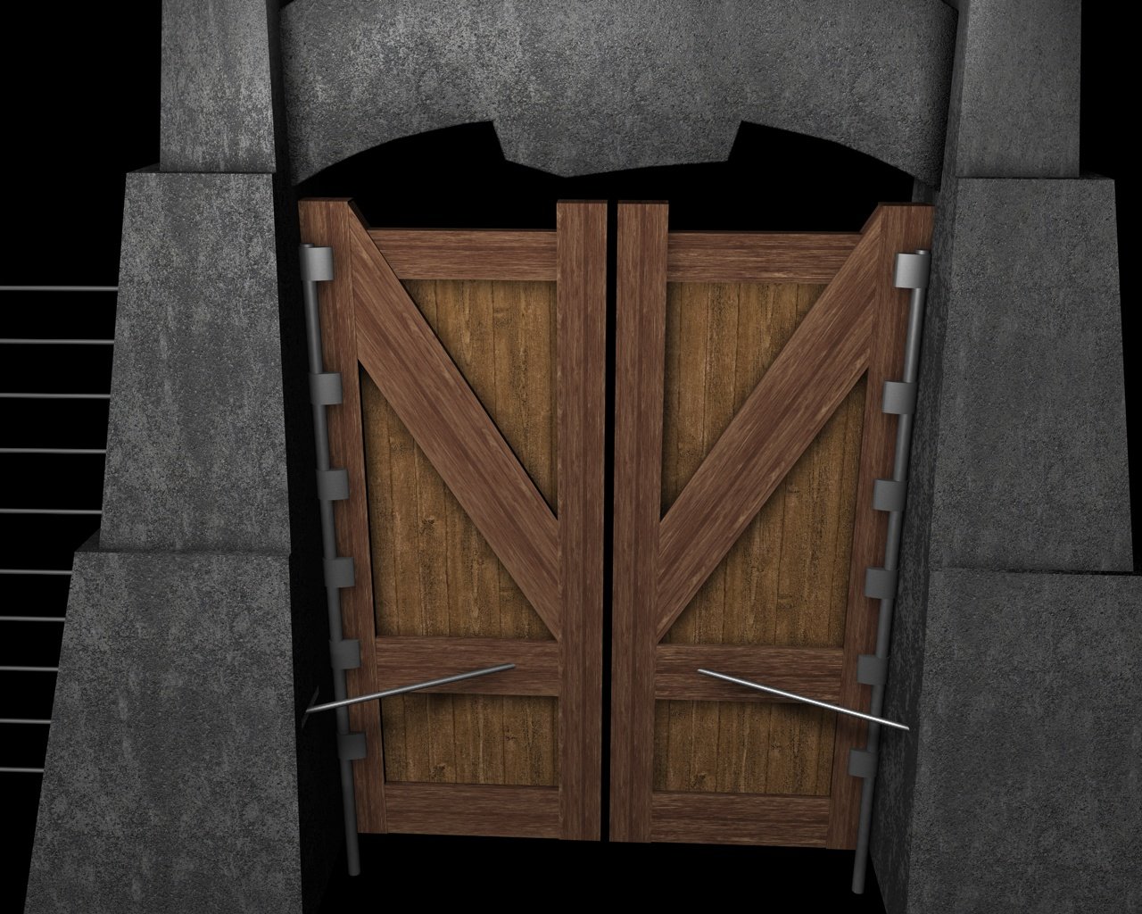 Jurassic Park Gate 3d Model In Landmarks 3dexport