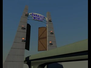 mondo giurassico - cancello Modello 3D