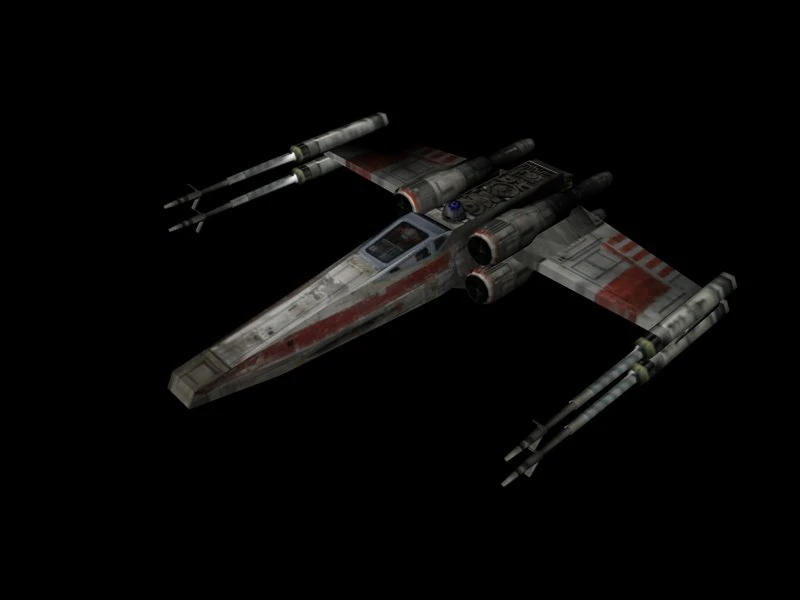 x-wing lowpoly 3D Model .c4d .max .obj .3ds .fbx .stl .blend 