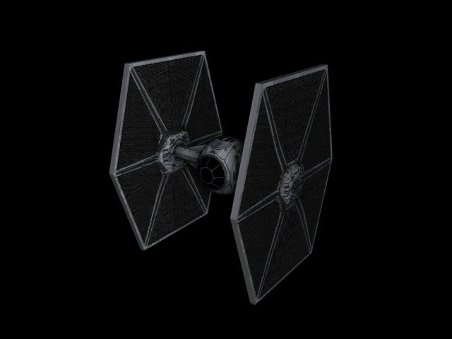 tie fighter lowpoly 3Dモデル .c4d .max .obj .3ds .fbx .stl .blend 